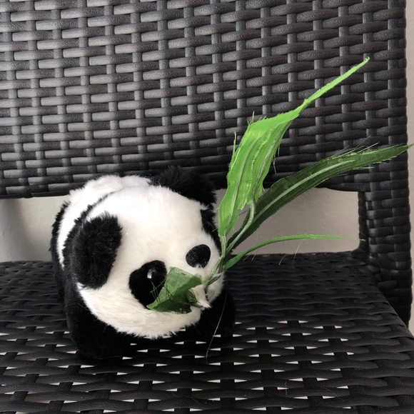 panda with bamboo plush stuffed animal toy - Picture 2 of 4